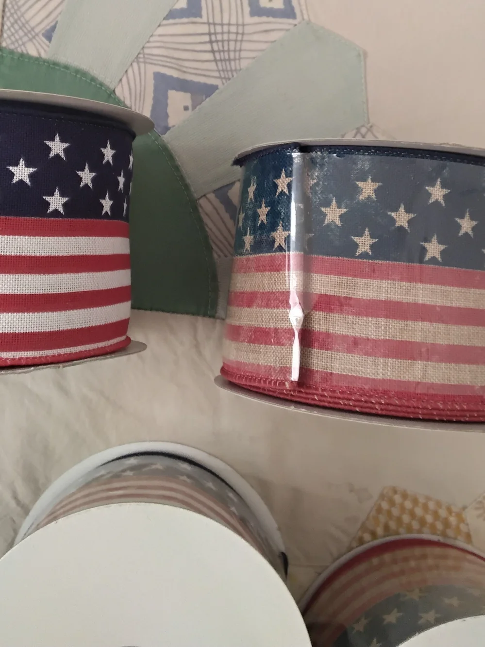 Patriotic American Flag Ribbon - Red, White & Blue - Picture 3 of 4